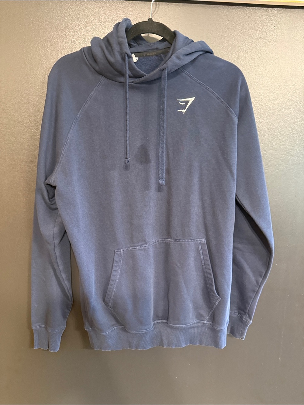 Gymshark Blue Pullover Hoodie with Logo
